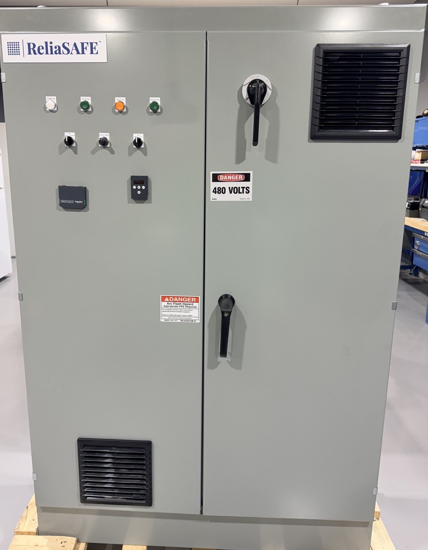 ReliaSAFE electrical enclosure designed for monitored and remote operation