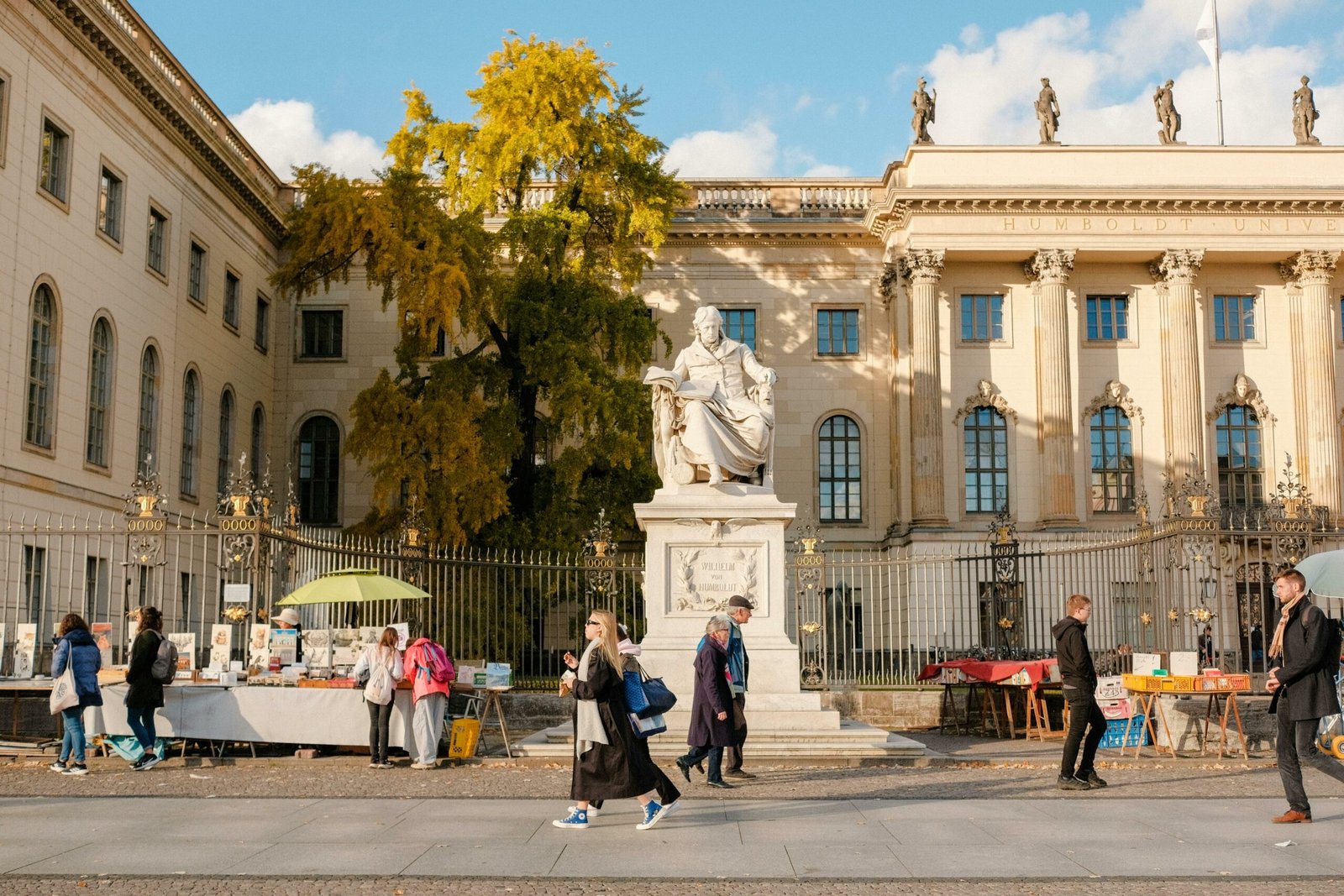 University campus buildings and pedestrian space