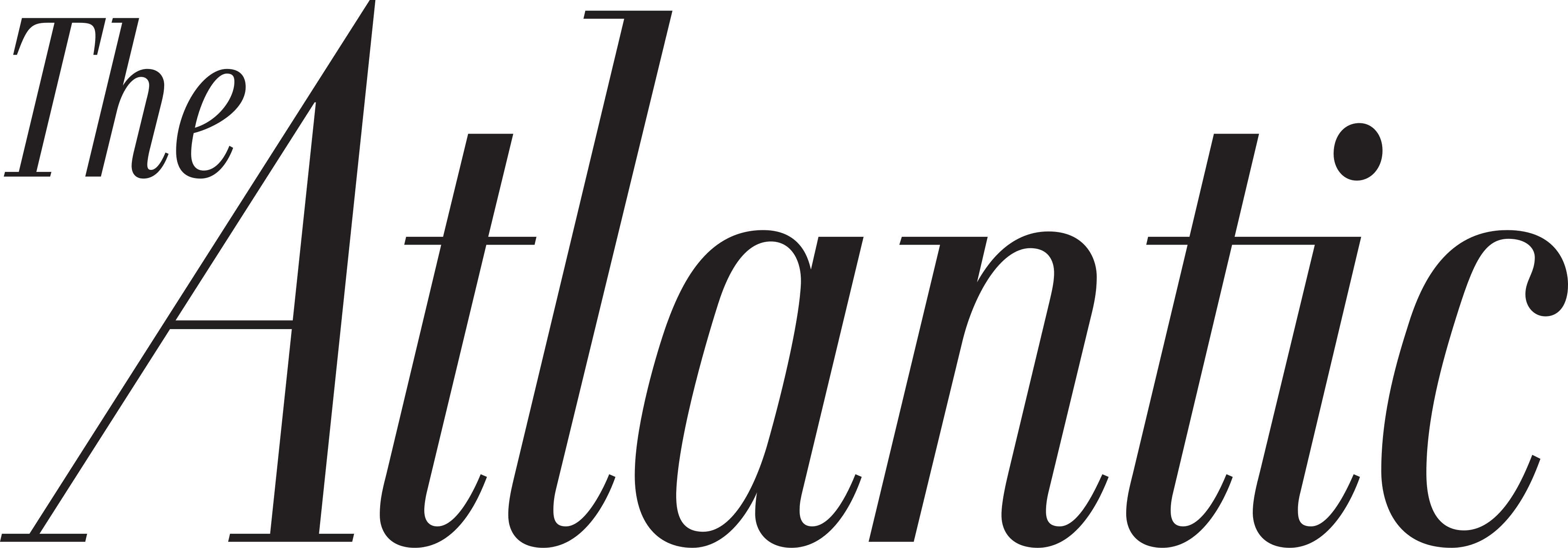 The Atlantic magazine logo in black serif font with 'The' in italic and 'Atlantic' in bold styled letters.
