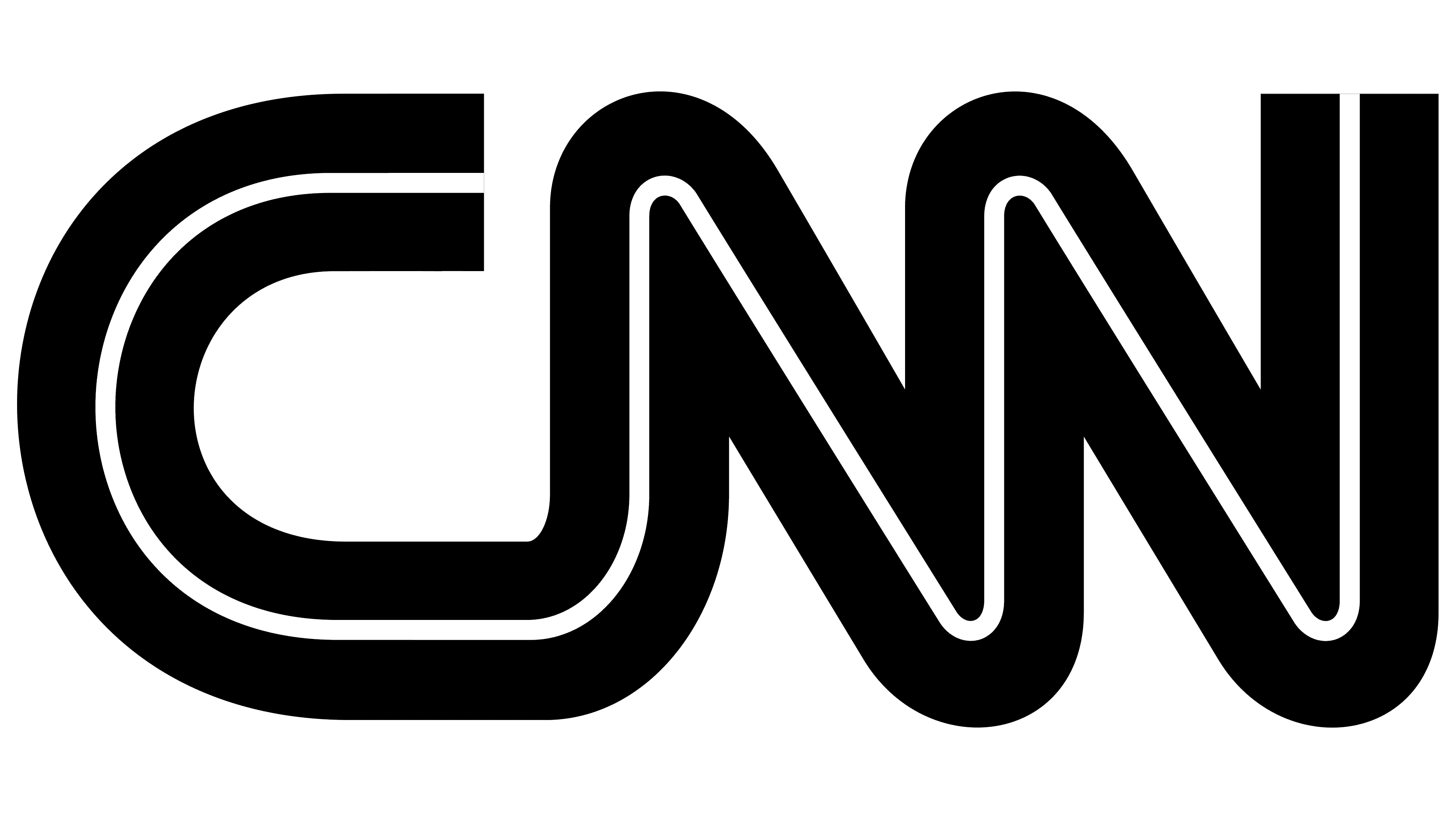 Black stylized CNN logo with connected letters forming a bold, continuous line.