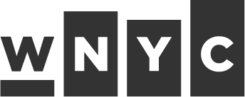 Black and white WNYC logo with stylized letters: w and underscore next to a block with N, a smaller block with Y, and a block with C.