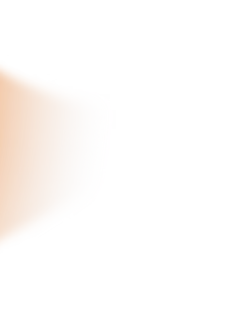 Orange abstract gradient shape with curved edges on a black background.