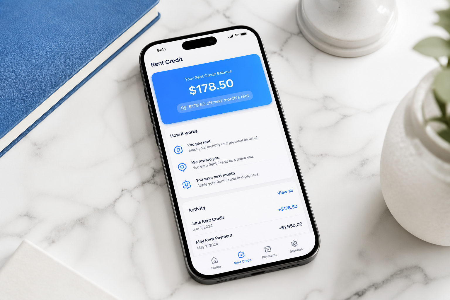 Reviewing posted rent confirmation