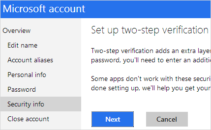 Microsoft's Two-Factor Authentication