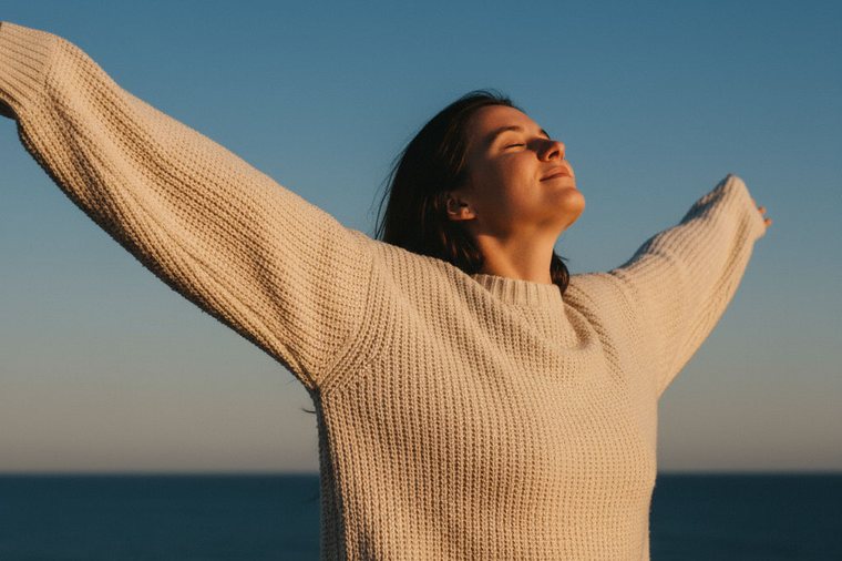 A person enjoying an active, outdoor moment