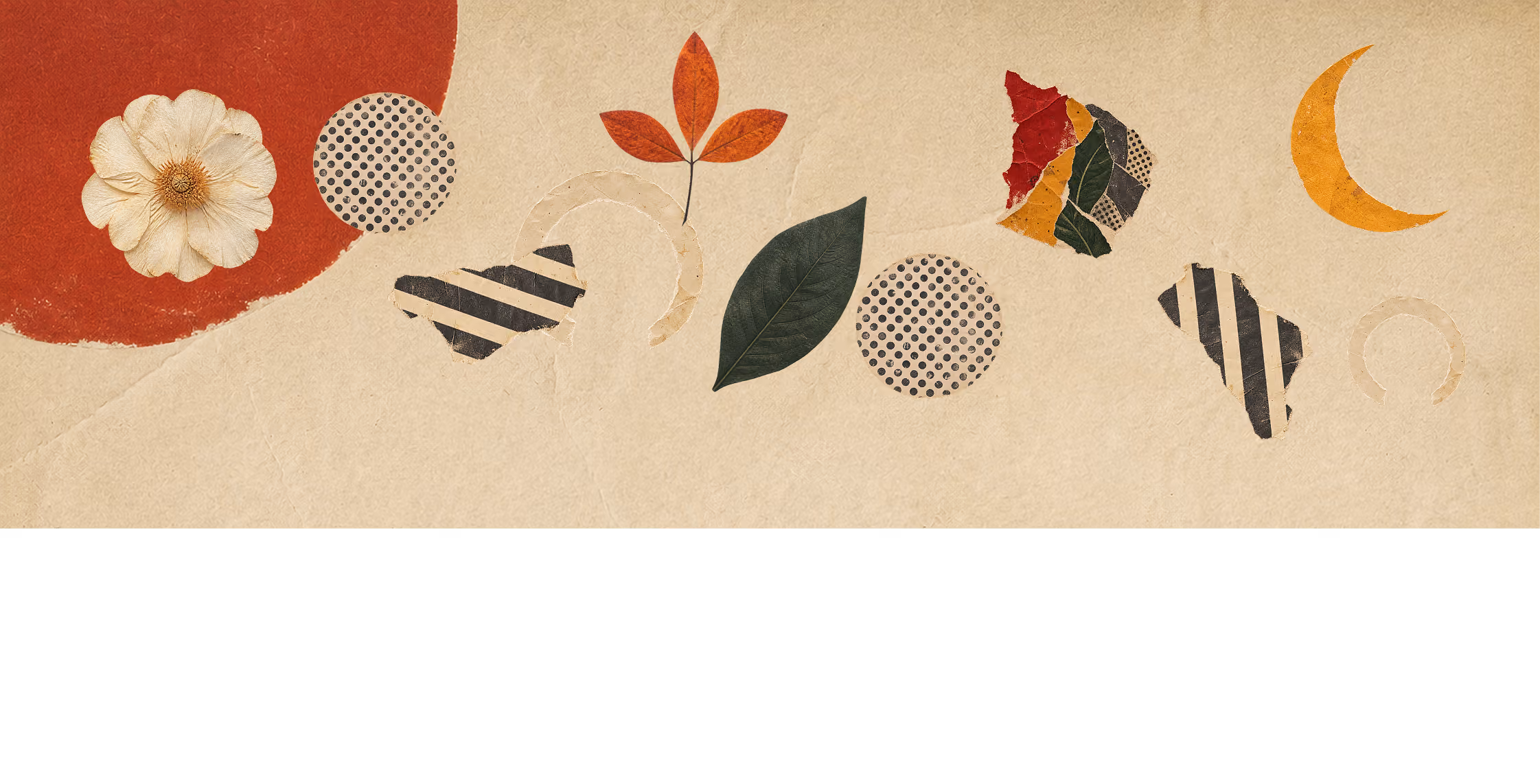 Centre torn collage strip