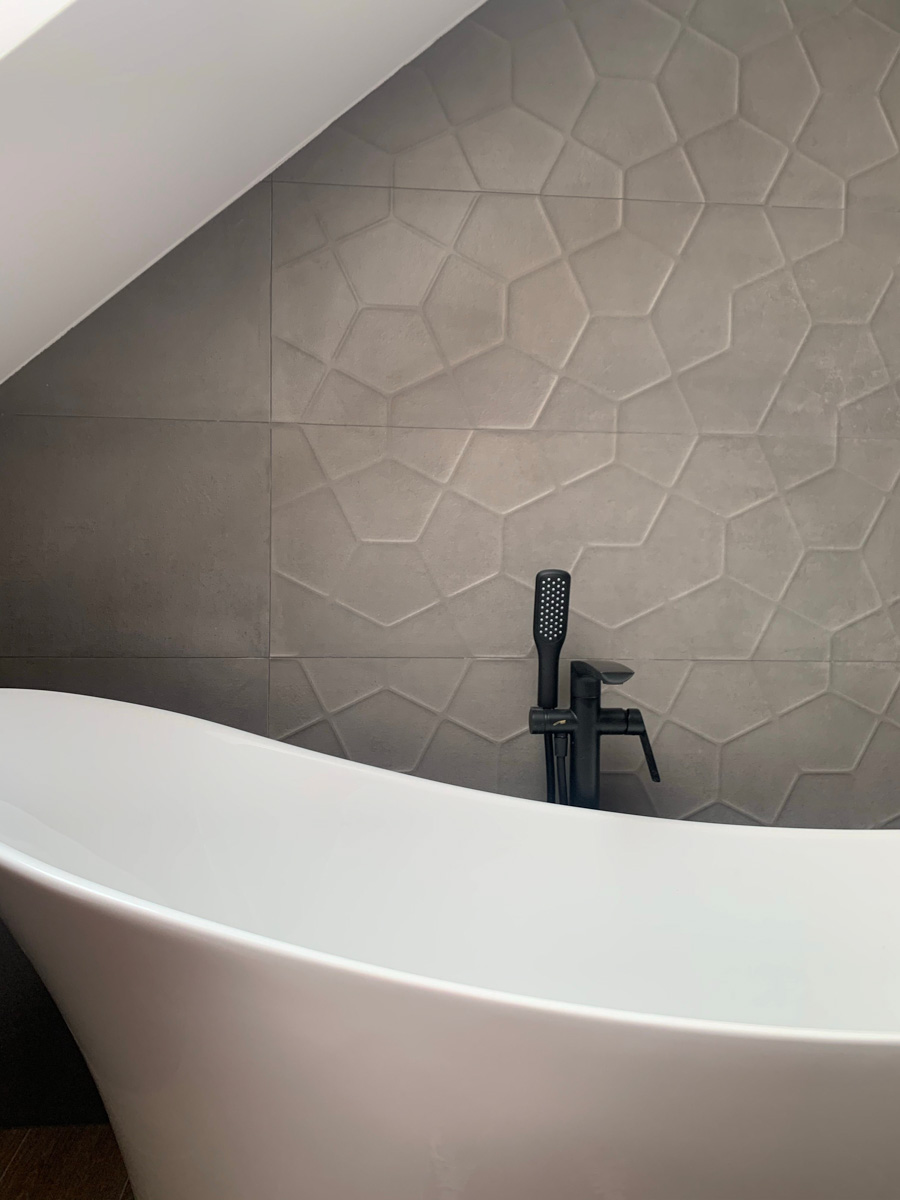 Bathroom tile work by a local tile installer in Victoria, BC