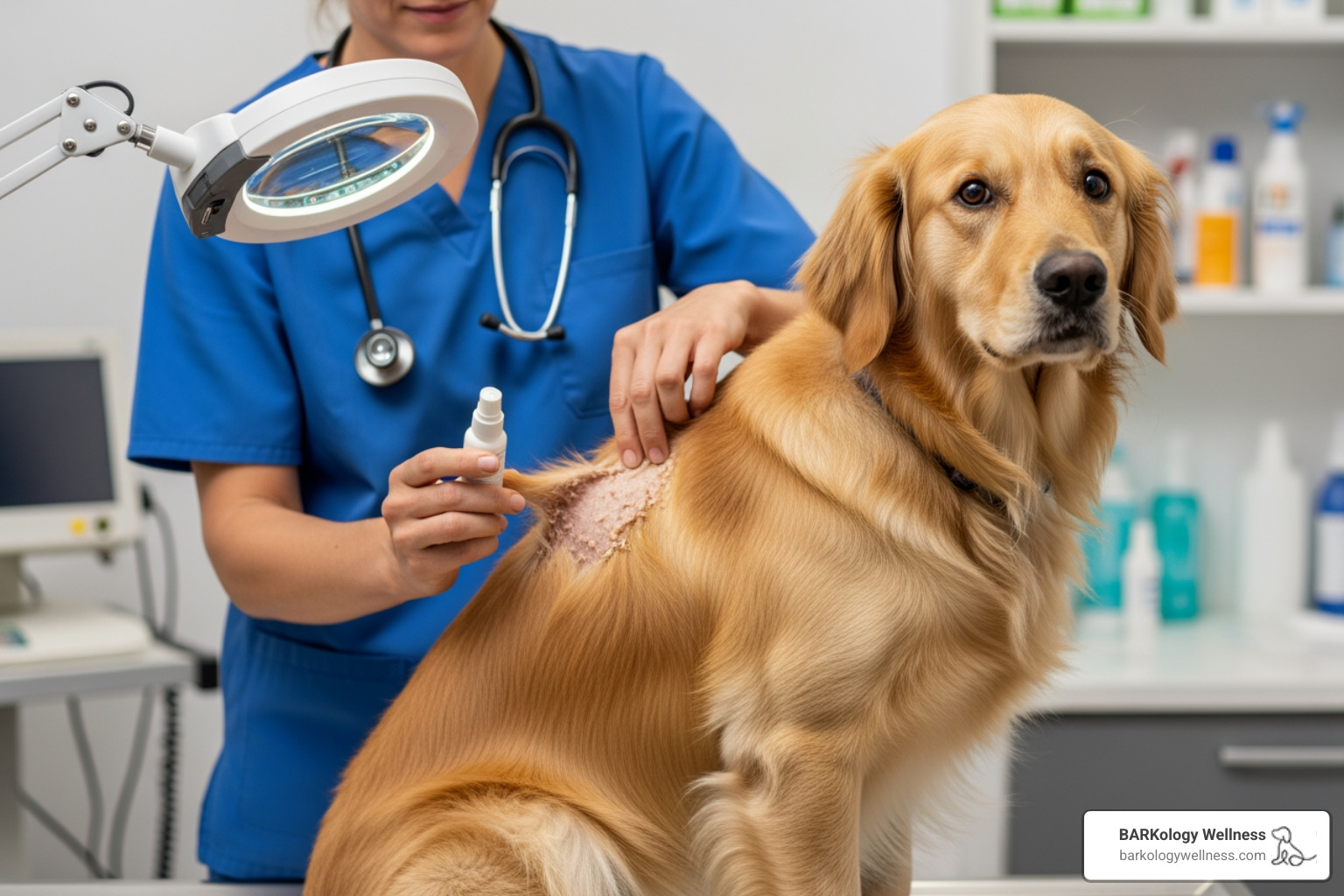 A variety of dog skin care products including shampoos, ointments, and balms - dog skin treatments A variety of dog skin care products including shampoos, ointments, and balms - dog skin treatments