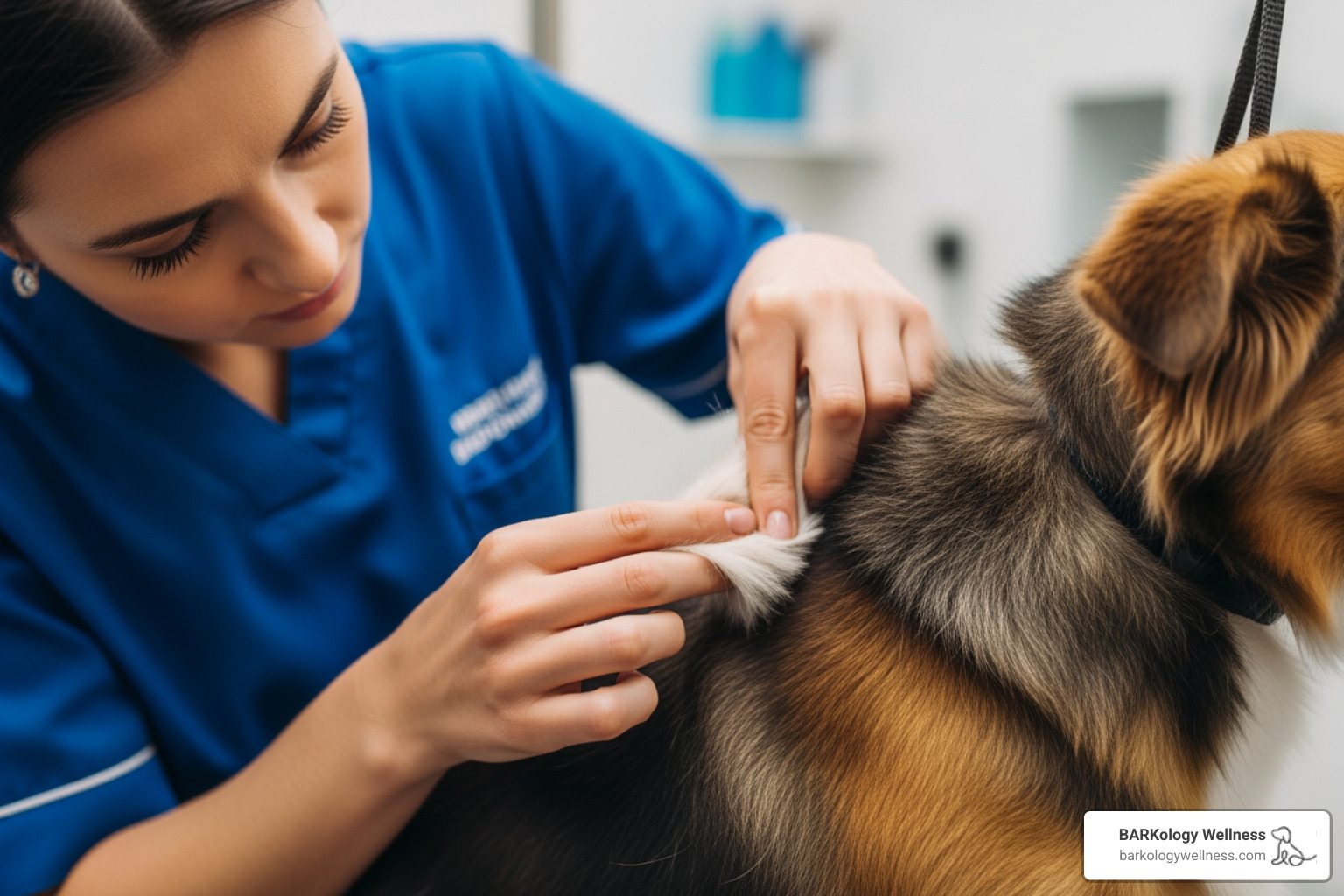 skin and coat inspection - dog health grooming