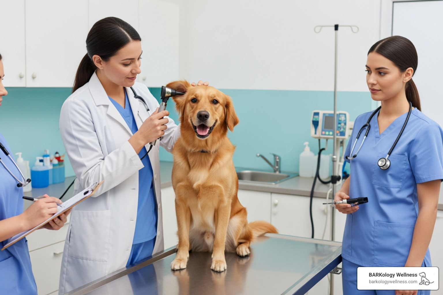 veterinarian performing a comprehensive wellness check on a dog - dog wellness services South Tampa veterinarian performing a comprehensive wellness check on a dog - dog wellness services South Tampa