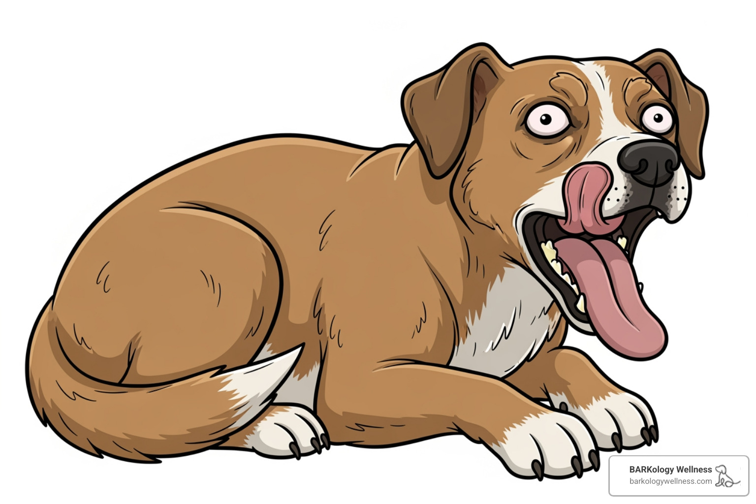 Illustration of canine body language showing signs of stress like whale eye and tucked tail - dog grooming for anxious dogs Illustration of canine body language showing signs of stress like whale eye and tucked tail - dog grooming for anxious dogs