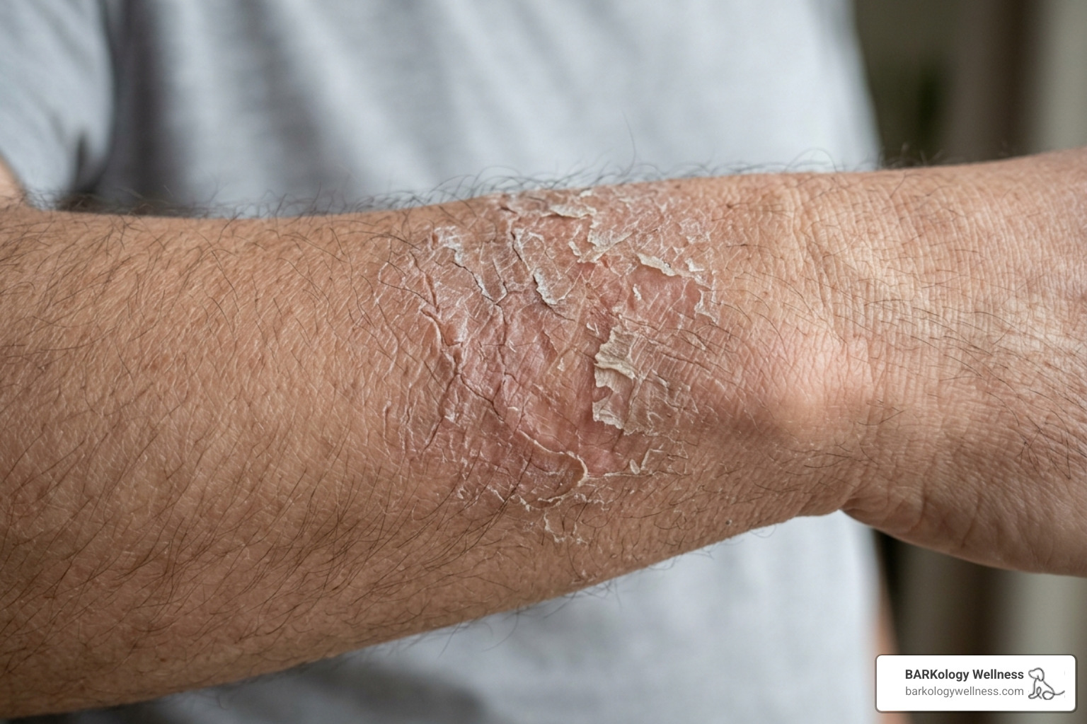 a close up of dry flaking skin on a person's arm - Dry skin treatment a close up of dry flaking skin on a person's arm - Dry skin treatment