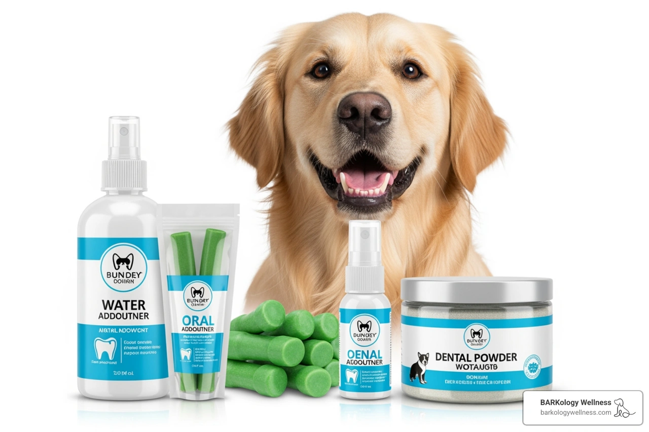 dog dental products water additive chew spray powder