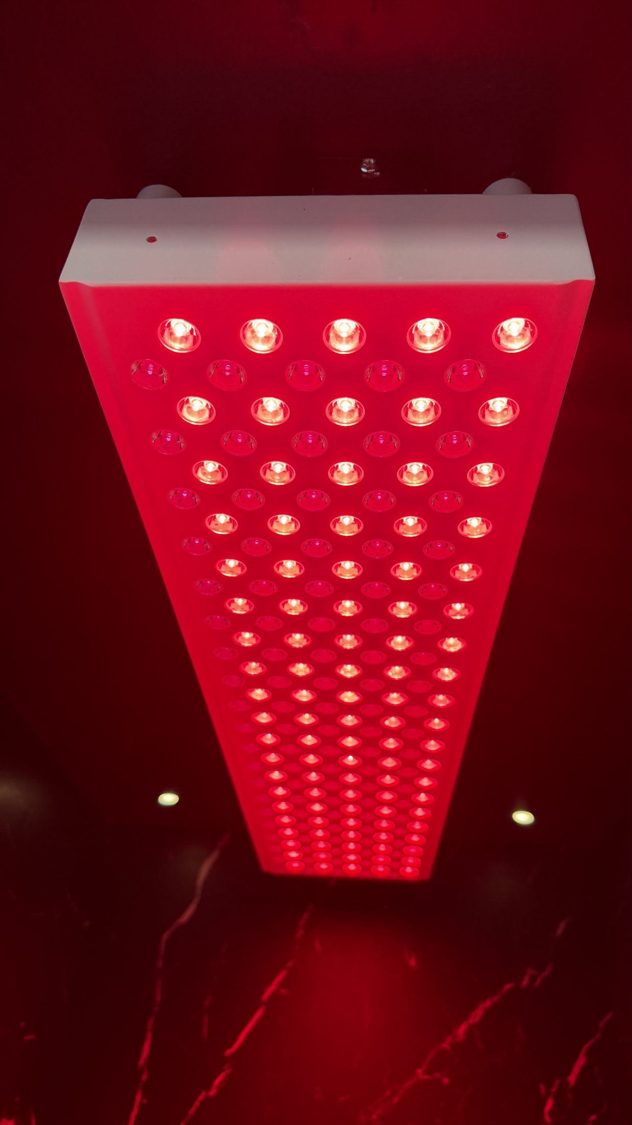 The red-light panel, viewed from below