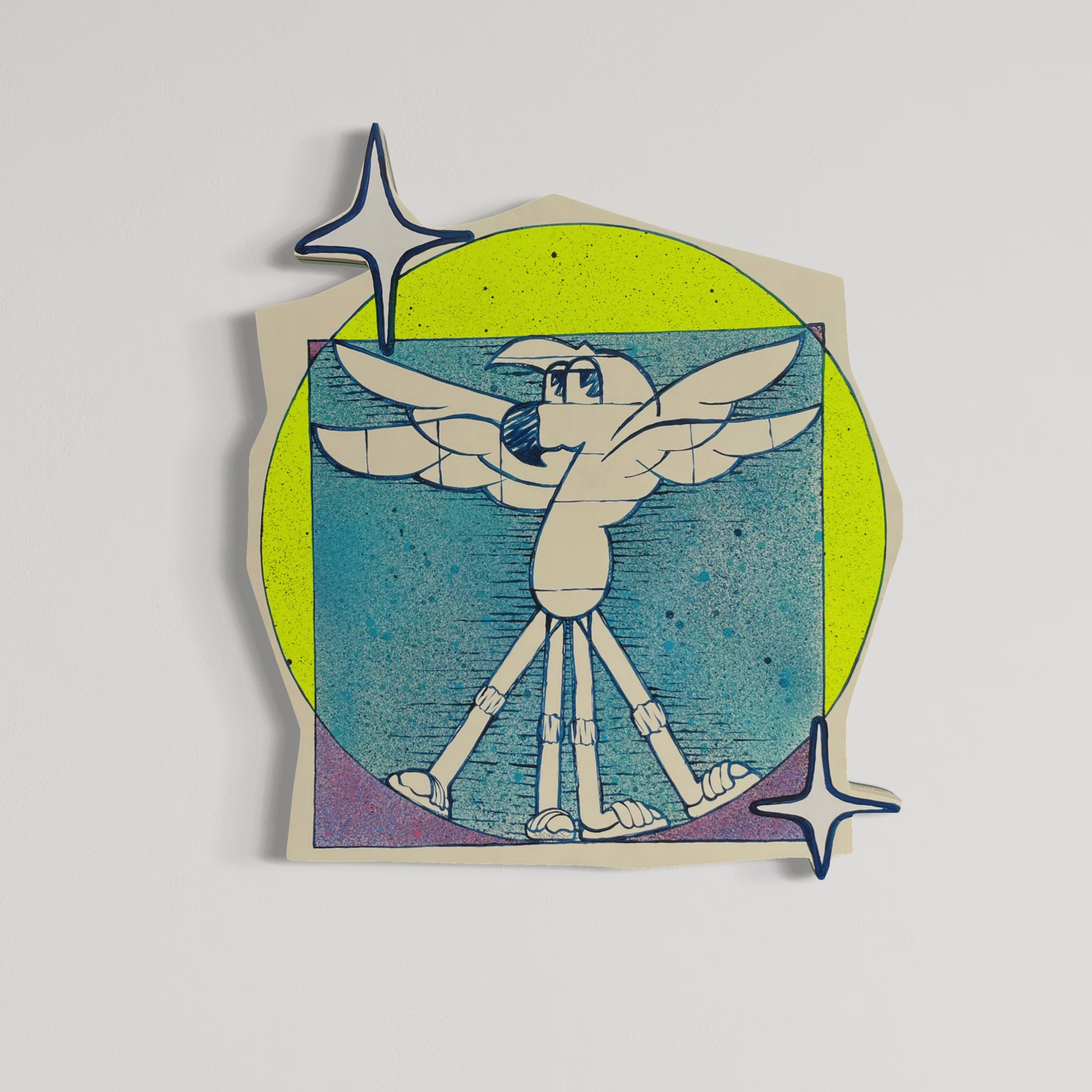 Da Roger Code, sculpture murale, 2025