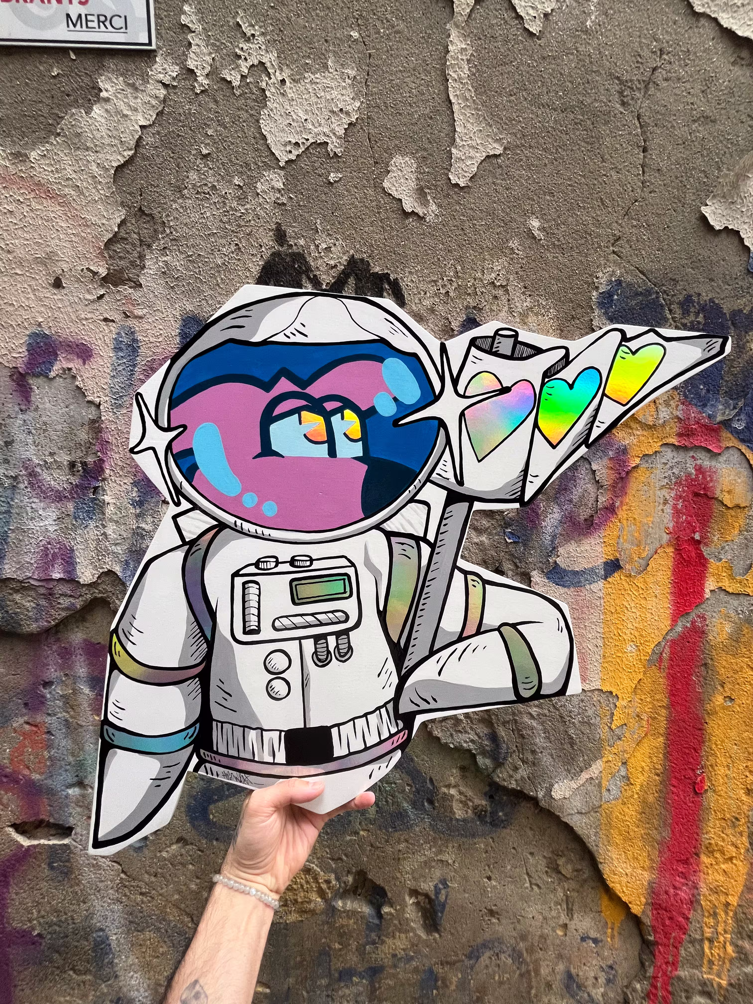 Cosmic Crush, sculpture murale, 2025, vue complémentaire 2