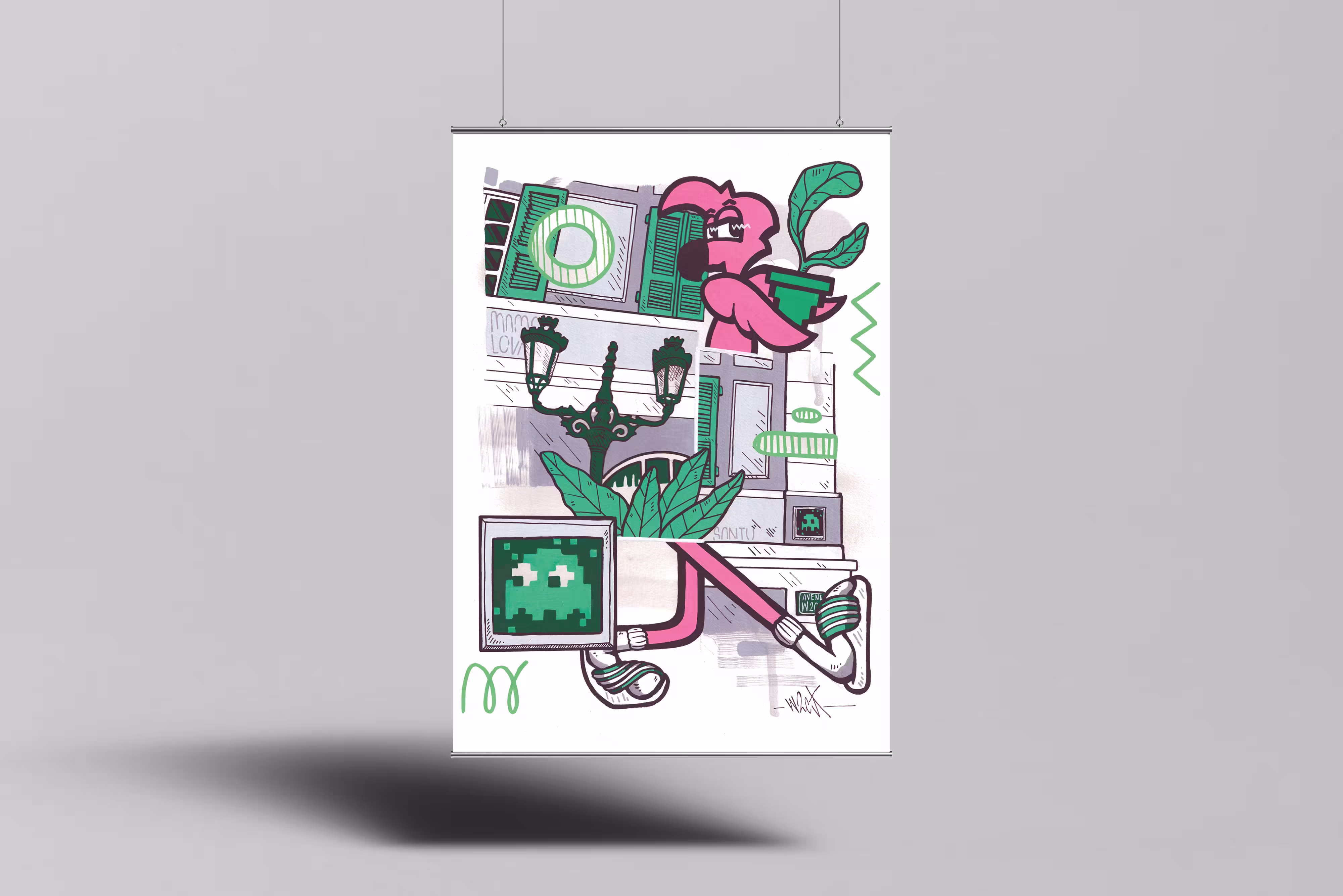 Série Bastia - 7 - Architecture, illustration papier, 2023, vue complémentaire 2