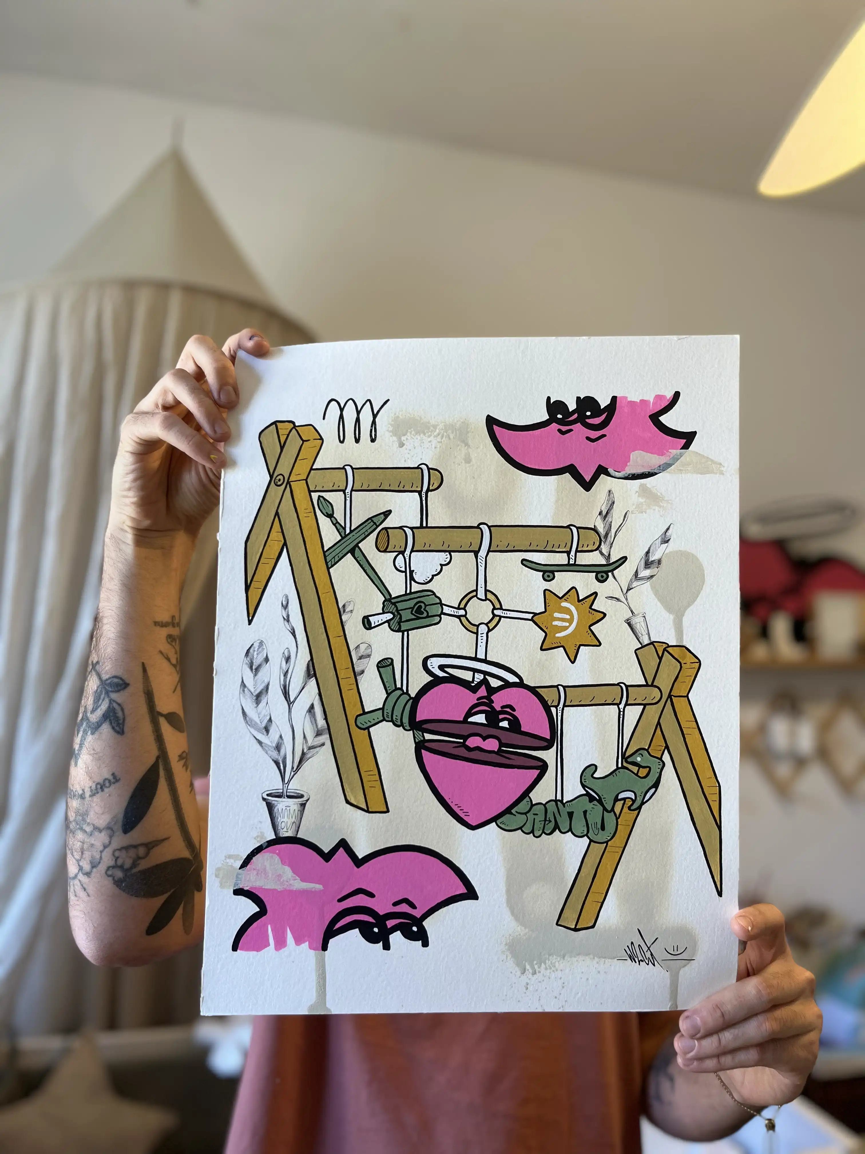 Série Bastia - 3 - Transmission, illustration papier, 2023