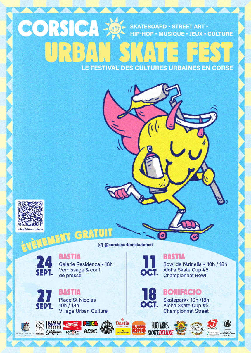 Visuel de l'affiche, sponsor de l'évènement pour Aloha Urban Skate Fest, vue 1
