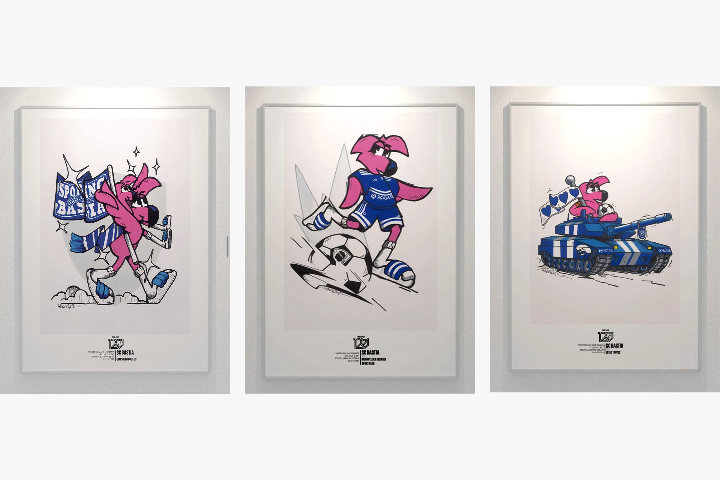 Série de quatre affiches en édition limitée pour Sporting Club de Bastia, vue 3