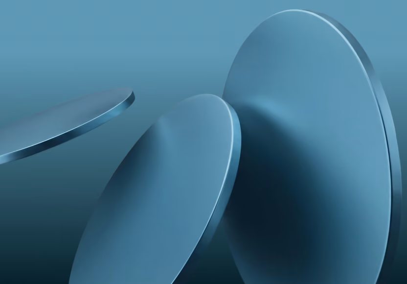 Teal 3D discs