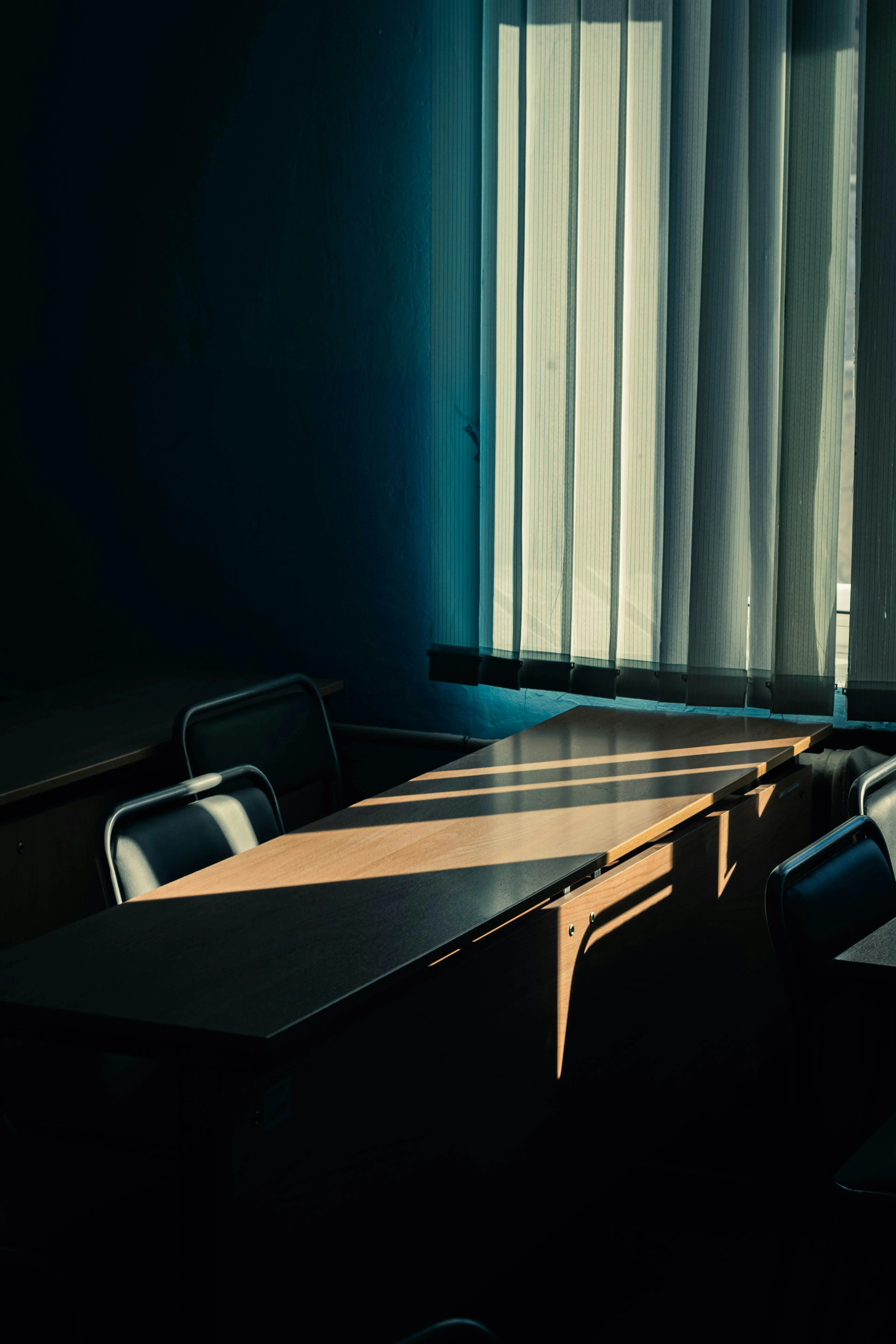 Modern meeting room prepared for a management discussion