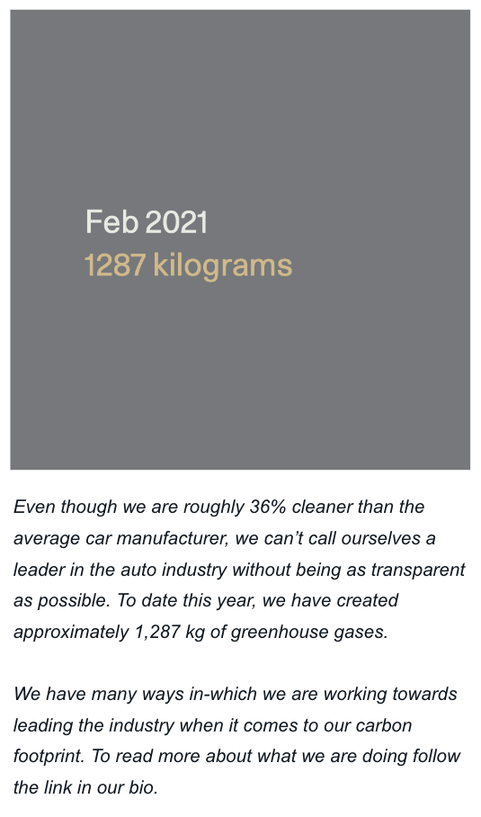 Polestar Instagram content example