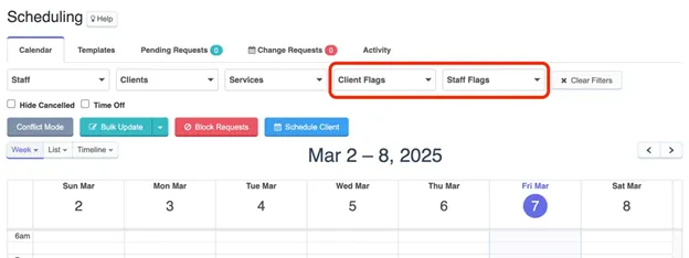 scheduler-flag-filters