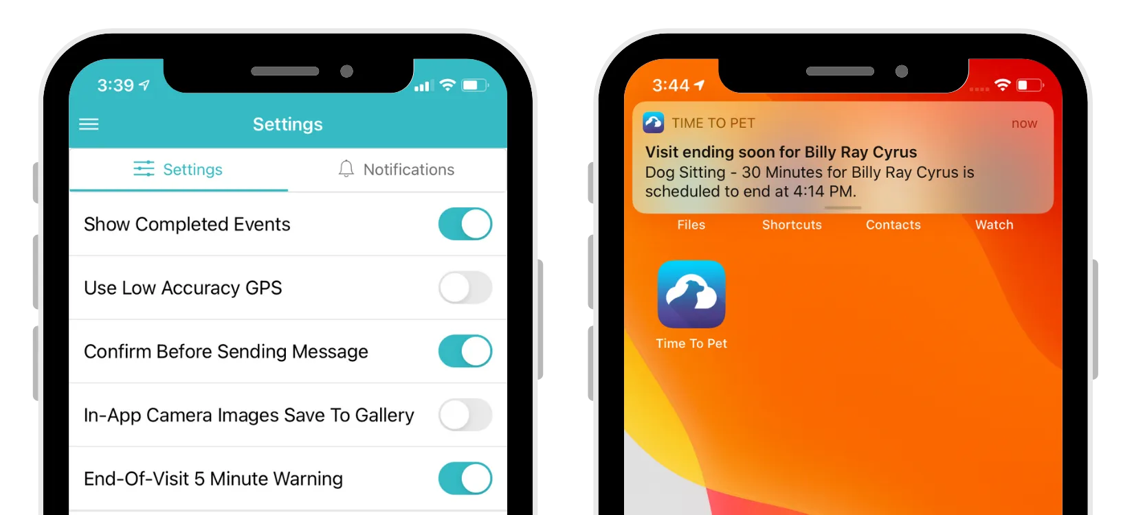 5 Minute Warning App Screenshots
