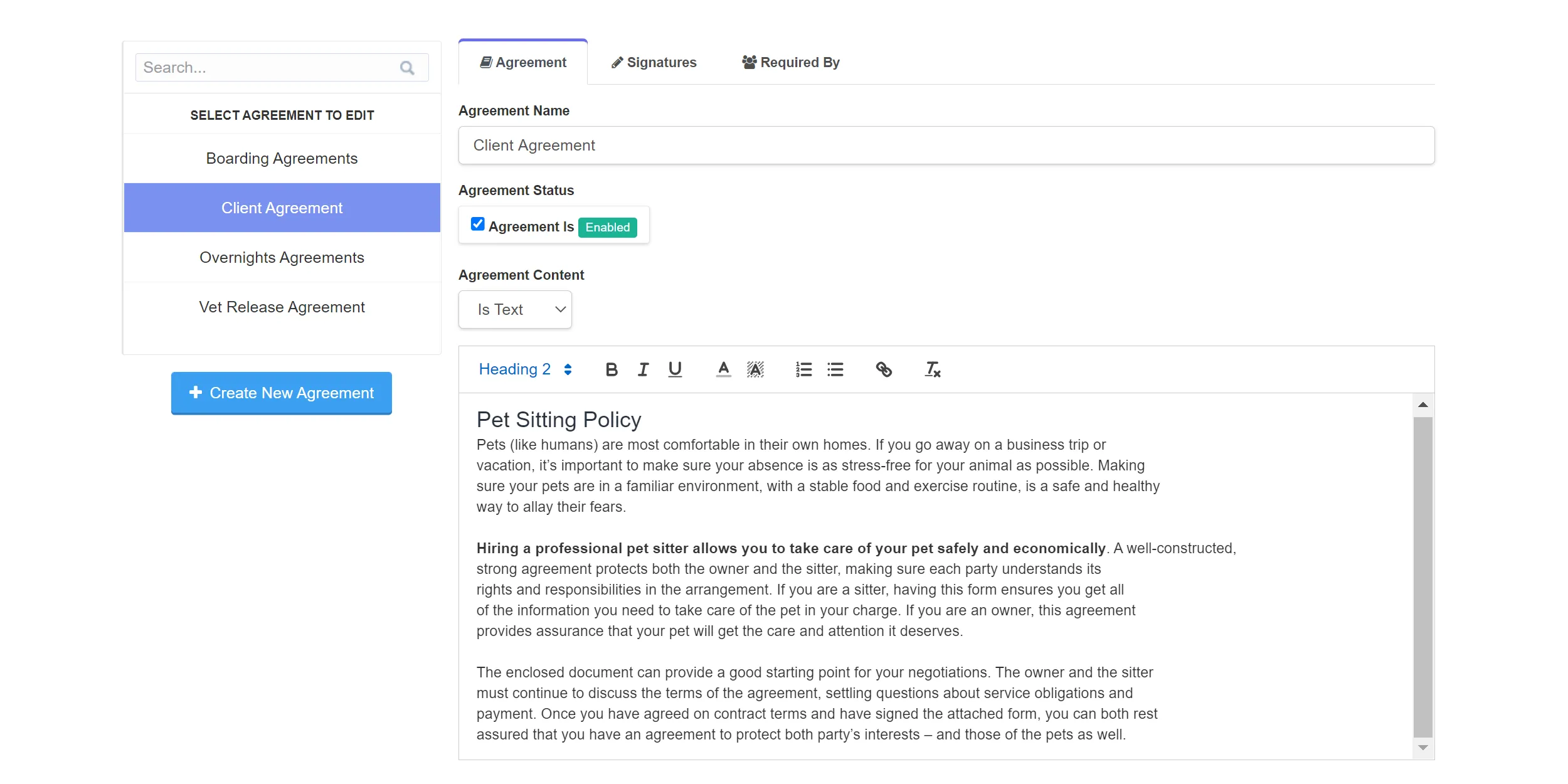 Major Upgrade to Client Agreements!
