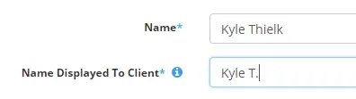 Setting Option to Set Staff Name Display
