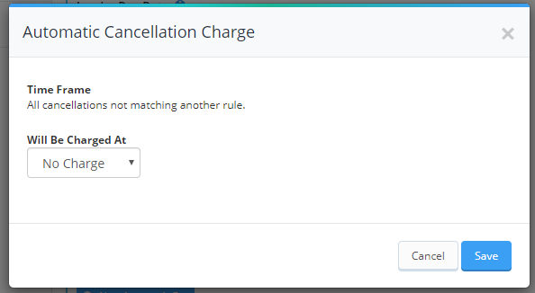 Time To Pet automatic cancellation fees example including a default cancellation charge