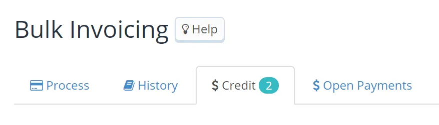 Credit Notification in Bulk Invoicing