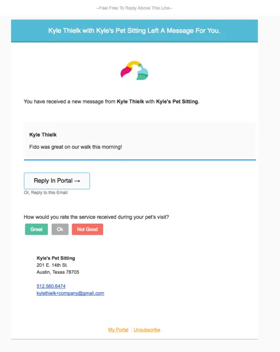 Happiness Score View from Client Email
