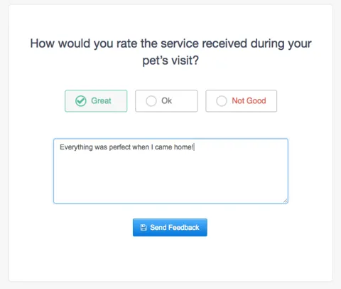 Happiness Score Tool to Collect Additional Feedback