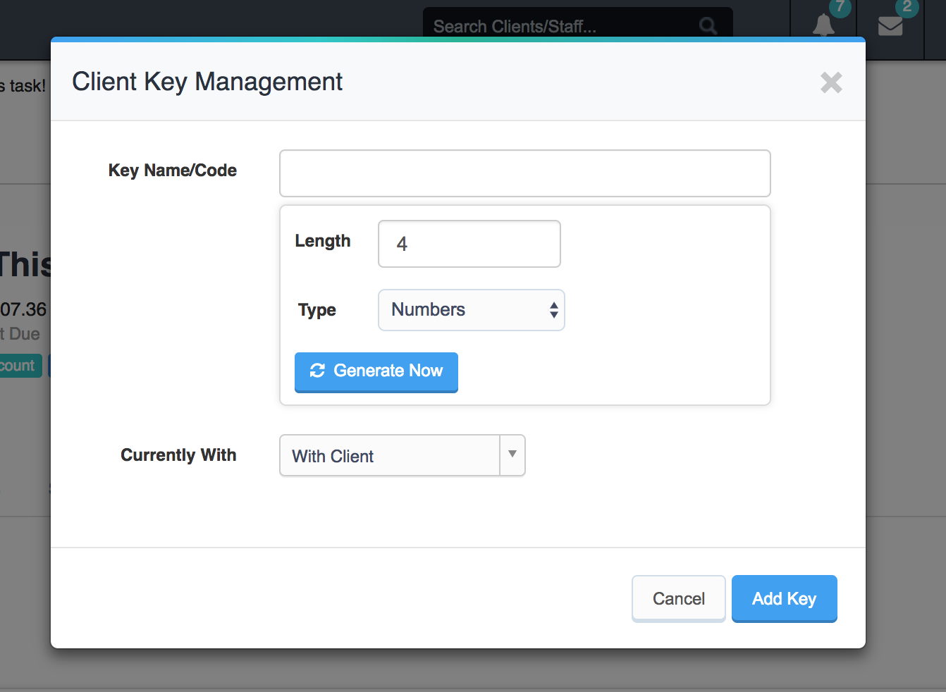 Time To Pet random key code settings for code length and character type