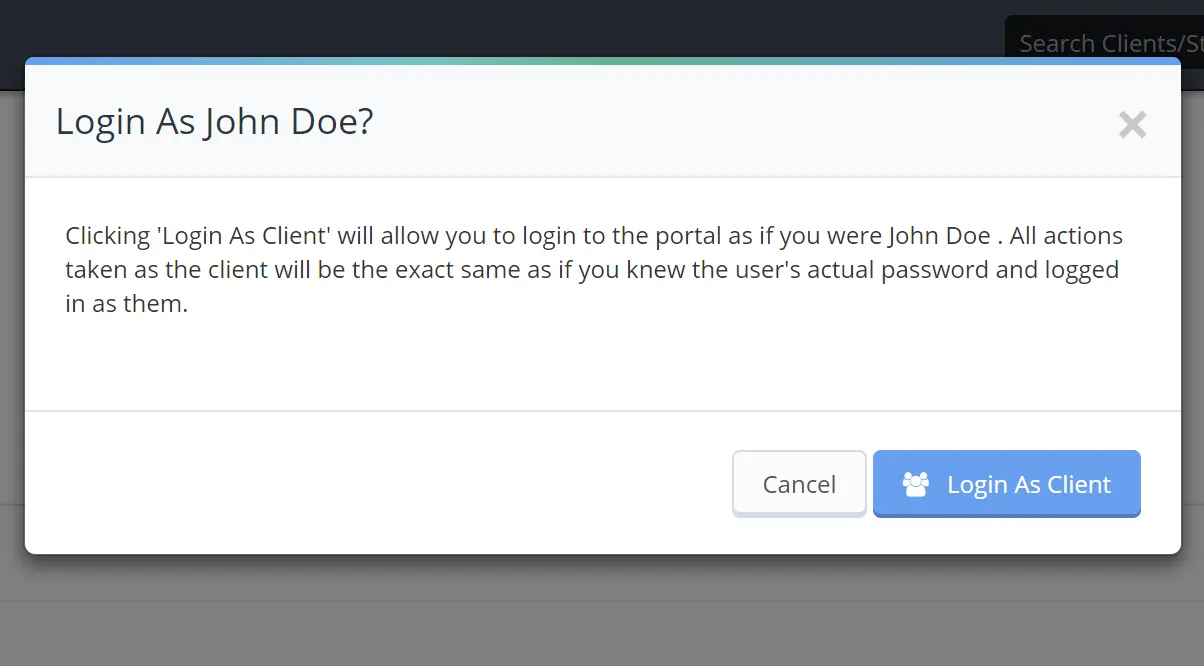 Friday Feature Focus - Login as Client