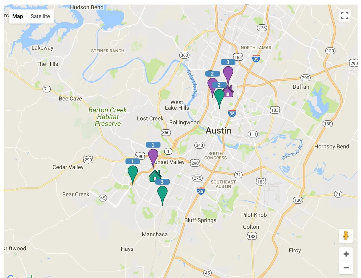 geo schedule map