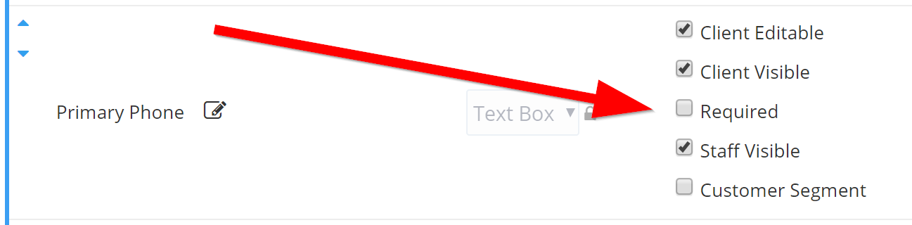 Time To Pet custom field checkboxes such as Client Editable, Client Visible, Required and Customer Segment