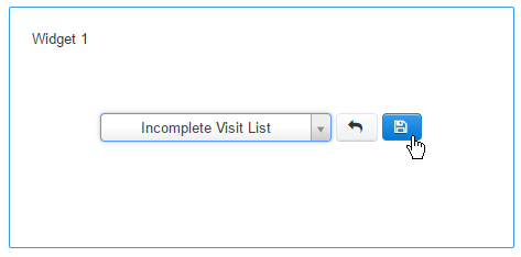 Choosing a widget and saving it with the floppy disk icon in Time To Pet