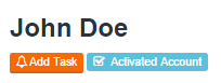 Add Task button beneath the client's name on a Time To Pet client profile