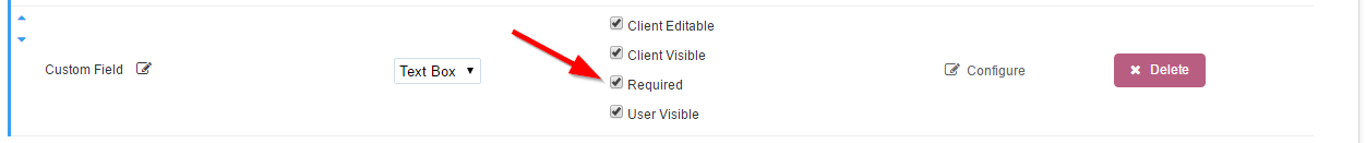 Time To Pet custom field settings with the Required option