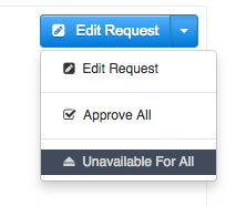 Time To Pet service requests with the option to mark all pending requests as Unavailable