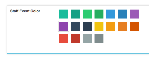 Color Code Sitters/Staff on Schedule