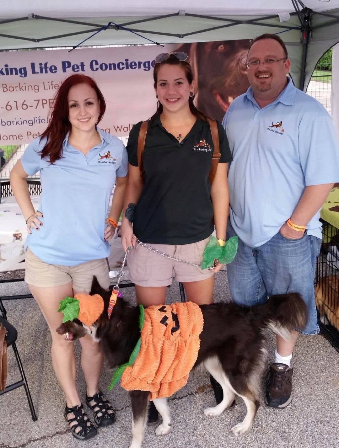 Barking Life Pet Concierge team member with a client dog