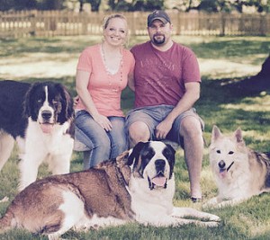 Furball Fitness Dog Walking and Pet Care team member with a client dog