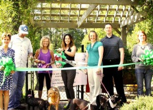 Alpha Dawg Pet Sitting owner, a former airline professional turned pet sitter, with a dog