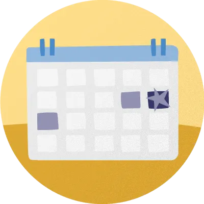 Illustration of a calendar for holiday rates