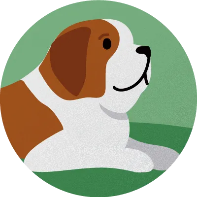 Illustration of a dog resting