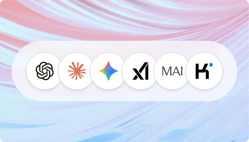 Logos of leading AI model providers